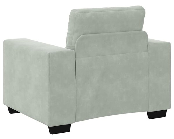VidaXL világosszürke bársony kanapéfotel 59 cm