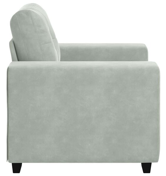 VidaXL világosszürke bársony kanapéfotel 59 cm