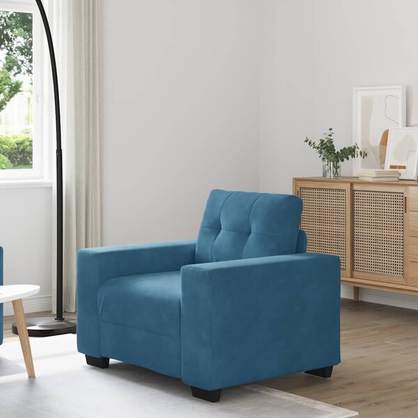 VidaXL kék bársony kanapéfotel 59 cm