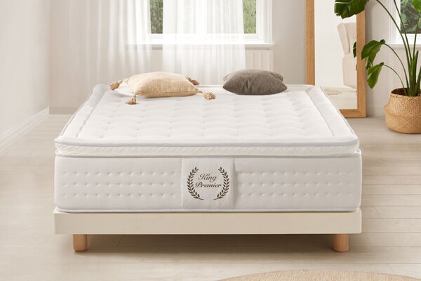 Saltea - Moonia - Viscoelastică - King Premier Multizone - 90X200 cm - Color Alb
