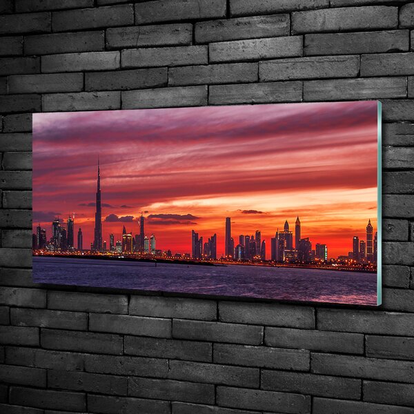 Üvegkép nyomtatás Sunset dubai