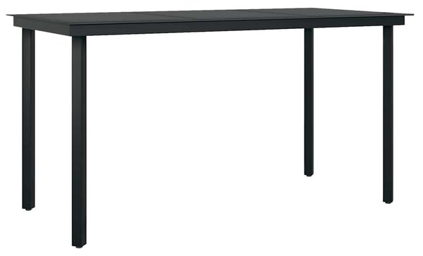 5 részes szürke polyrattan üveg kerti étkezőgarnitúra párnával