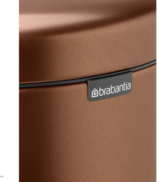 Brabantia NewIcon pedálos hulladékgyűjtő szagmentesen záródó Soft-Close fedél, műanyag tartály, 30L - G méret, acél, meleg tónusú bronz - 238789