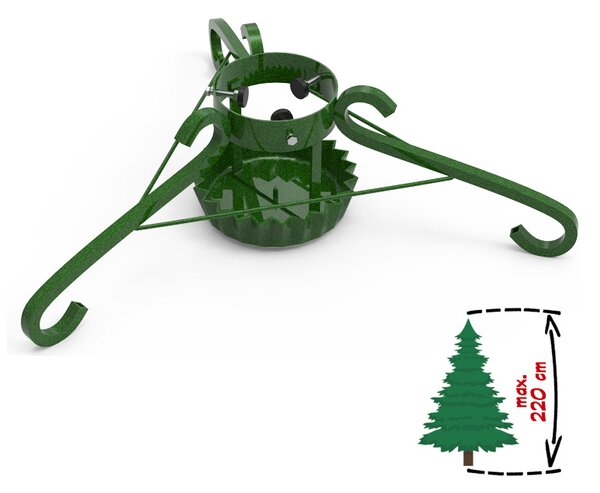 Karácsonyfa talp Stella Plus, antik zöld, 13 cm