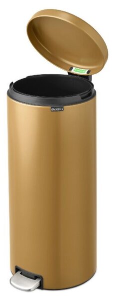 Brabantia NewIcon pedálos hulladékgyűjtő szagmentesen záródó Soft-Close fedél, műanyag tartály, 30L - G méret, acél, meleg tónusú arany - 238765