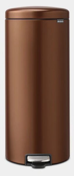 Brabantia NewIcon pedálos hulladékgyűjtő szagmentesen záródó Soft-Close fedél, műanyag tartály, 30L - G méret, acél, meleg tónusú vörösréz - 238741
