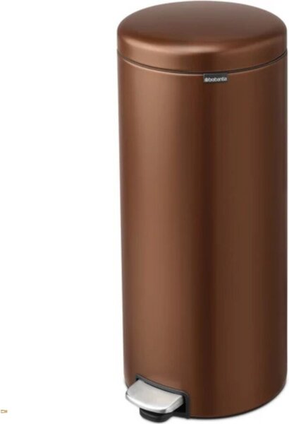 Brabantia NewIcon pedálos hulladékgyűjtő szagmentesen záródó Soft-Close fedél, műanyag tartály, 30L - G méret, acél, meleg tónusú bronz - 238789