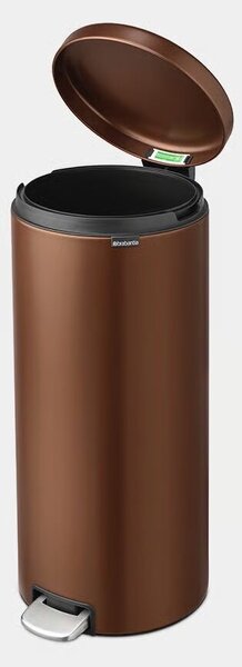 Brabantia NewIcon pedálos hulladékgyűjtő szagmentesen záródó Soft-Close fedél, műanyag tartály, 30L - G méret, acél, meleg tónusú vörösréz - 238741