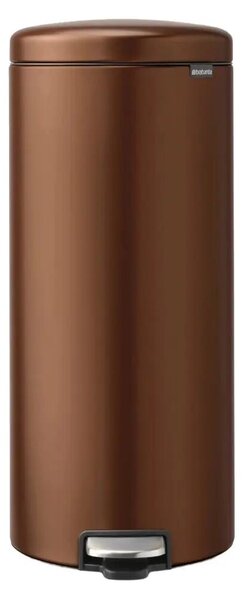 Brabantia NewIcon pedálos hulladékgyűjtő szagmentesen záródó Soft-Close fedél, műanyag tartály, 30L - G méret, acél, meleg tónusú bronz - 238789