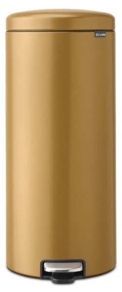 Brabantia NewIcon pedálos hulladékgyűjtő szagmentesen záródó Soft-Close fedél, műanyag tartály, 30L - G méret, acél, meleg tónusú arany - 238765