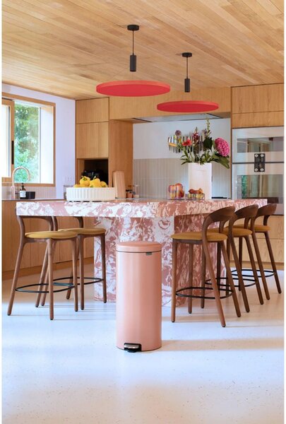 Brabantia NewIcon pedálos hulladékgyűjtő szagmentesen záródó Soft-Close fedél, műanyag tartály, 30L - G méret, acél, meleg tónusú vörösréz - 238741