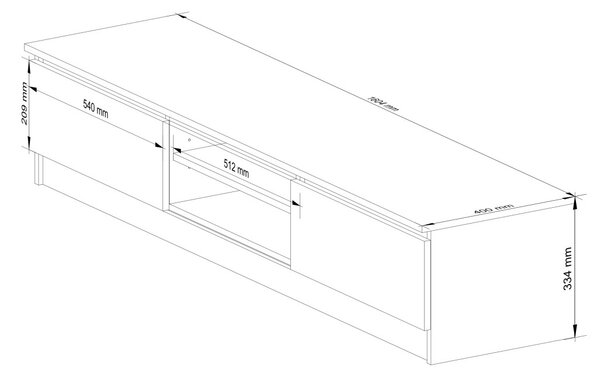 AKORD CLP K160 TV Szekrény Artisan Tölgy