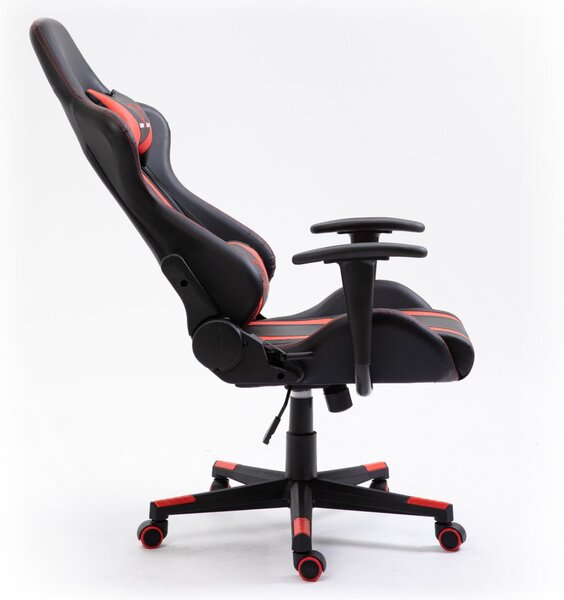 Furniture 4 Gamers FG33 Gamer Szék Műbőr Fekete-Piros Ergonomikus
