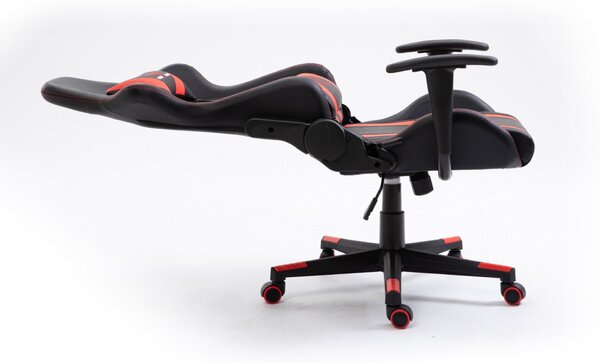 Furniture 4 Gamers FG33 Gamer Szék Műbőr Fekete-Piros Ergonomikus