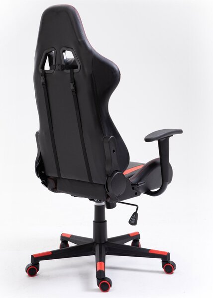 Furniture 4 Gamers FG33 Gamer Szék Műbőr Fekete-Piros Ergonomikus