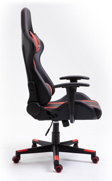 Furniture 4 Gamers FG33 Gamer Szék Műbőr Fekete-Piros Ergonomikus
