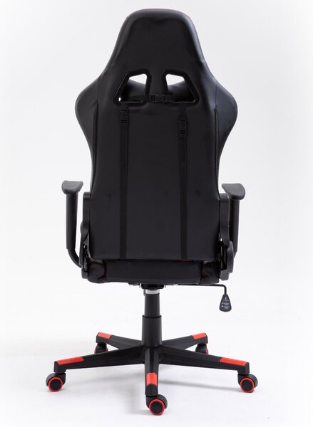 Furniture 4 Gamers FG33 Gamer Szék Műbőr Fekete-Piros Ergonomikus