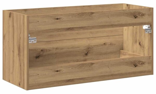 VidaXL kézműves tölgy színű szerelt fa mosdószekrény 100x38,5x48 cm
