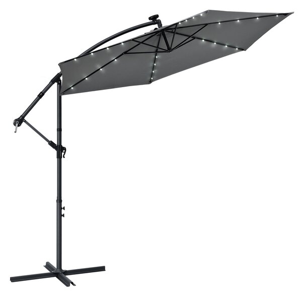 Juskys LED napernyő Brazília 350 cm - antracit