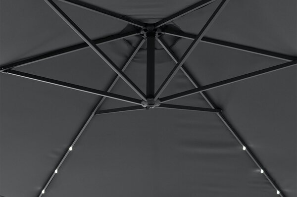 Juskys LED napernyő Brazília 350 cm - antracit