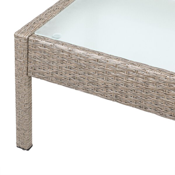 Casaria® Rattan szett - krémszínű