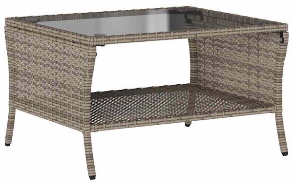 6 részes szürke polyrattan kerti ülőgarnitúra párnákkal