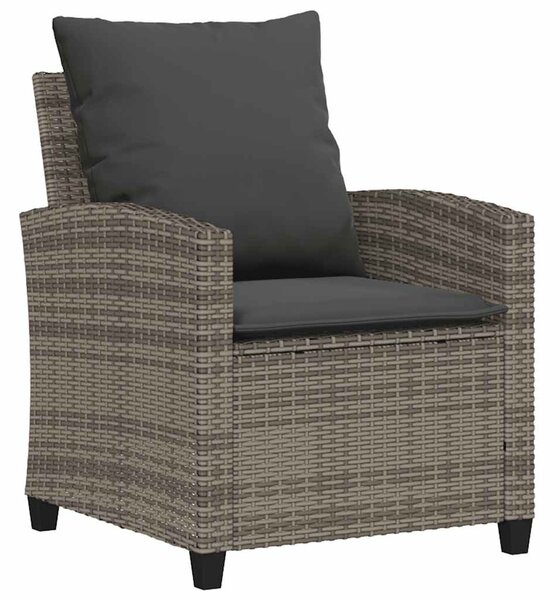 6 részes szürke polyrattan kerti ülőgarnitúra párnákkal