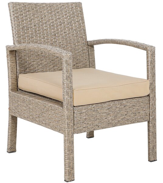 Casaria® Rattan szett - krémszínű