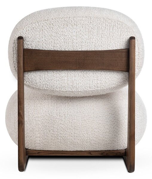 Baobab Luxus Fotel Teddy Fehér Wenge Lábakkal