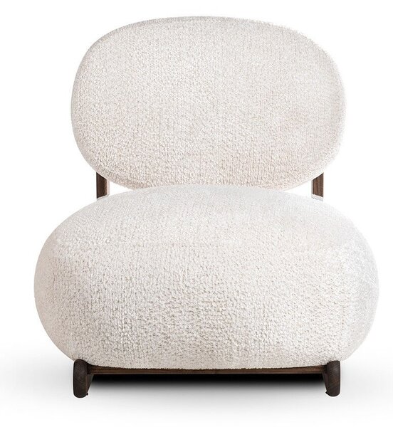 Baobab Luxus Fotel Teddy Fehér Wenge Lábakkal