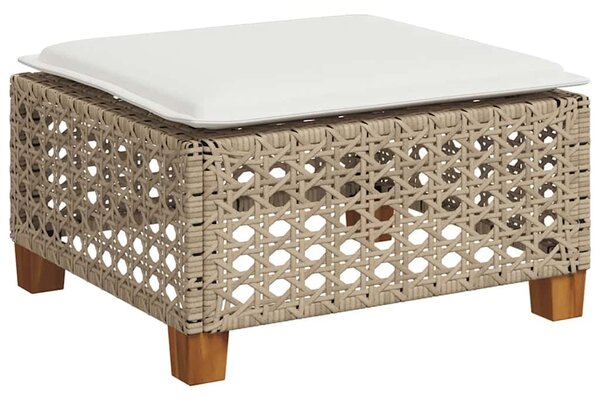 5 részes bézs polyrattan kerti ülőgarnitúra párnákkal