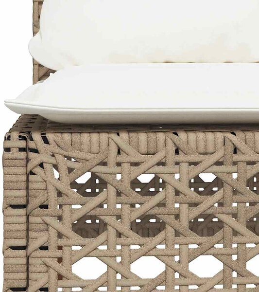 8 részes bézs polyrattan kerti ülőgarnitúra párnával