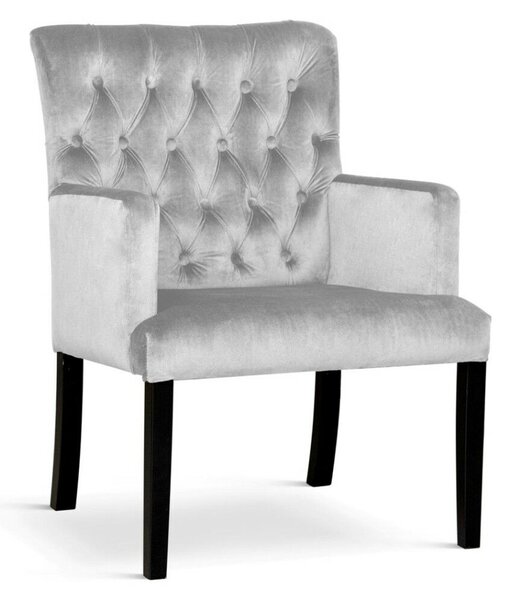 ZARA Chesterfield Bársony Fotel Wenge Lábakkal