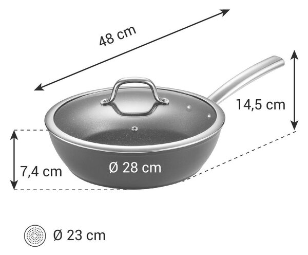 Tescoma PRESIDENT mély serpenyő fedővel ? 28 cm