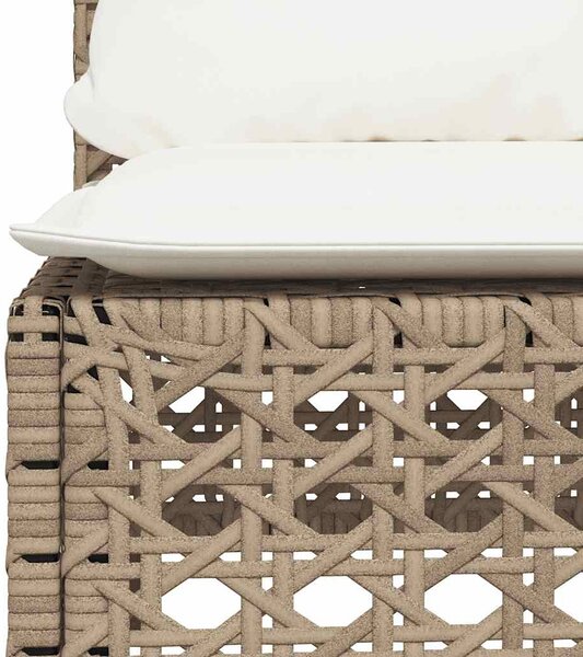 5 részes bézs polyrattan kerti ülőgarnitúra párnákkal