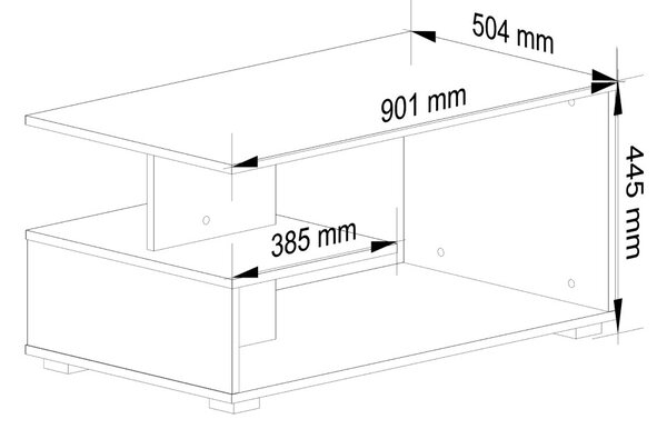AKORD PIN Éger Dohányzóasztal Laminált Modern