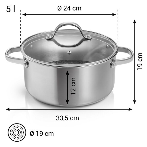 Tescoma SteelCRAFT lábas fedővel ? 24 cm, 5,0 l