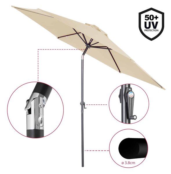 Kingsleeve® Kerti napernyő Ø300 cm - bézs