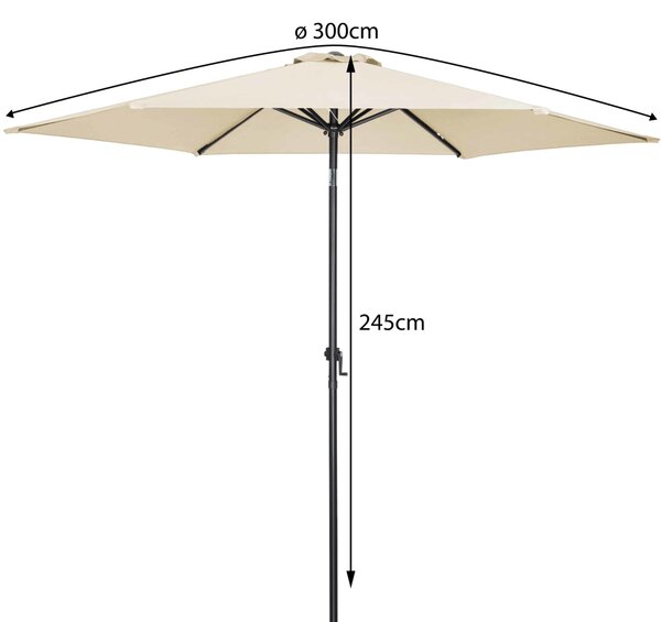 Kingsleeve® Kerti napernyő Ø300 cm - bézs