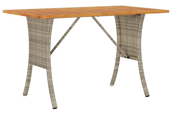6 részes világosszürke polyrattan kerti ülőgarnitúra párnákkal