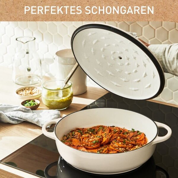 Tefal E25972 LOV serpenyő, 28 cm | újrahasznosított öntöttvas | optimális hőtárolás | minden tűzhelytípushoz | indukcióhoz is alkalmas | sütőben is használható 250°C-ig