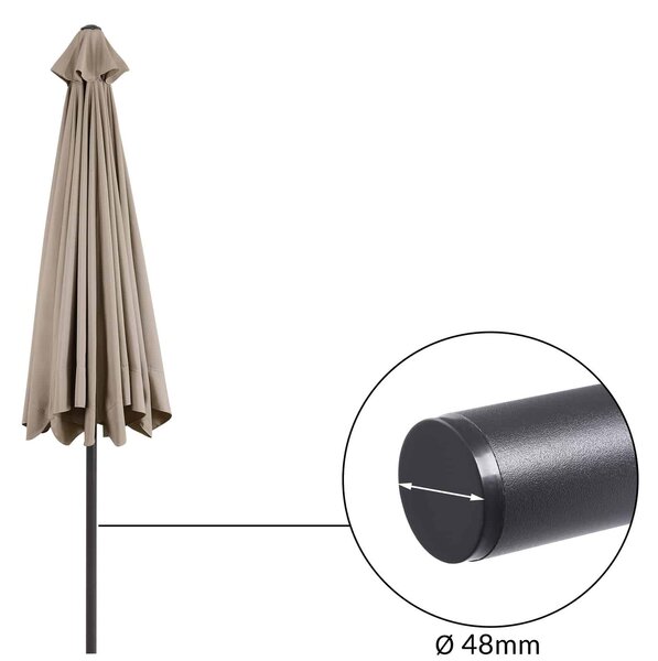 Kingsleeve® Maui kerti napernyő Ø330 cm - taupe