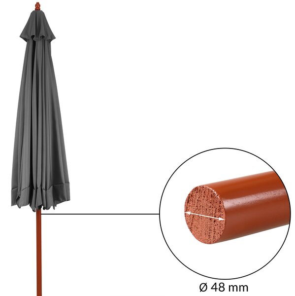 Kingsleeve® Kerti napernyő Ø 330 cm - antracit