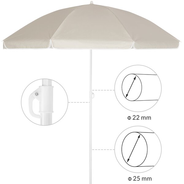Kingsleeve® Cyprus kerti napernyő 180 cm - bézs