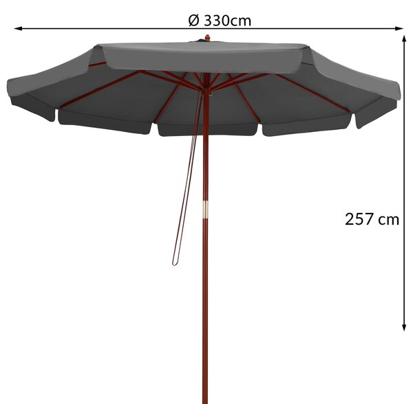 Kingsleeve® Kerti napernyő Ø 330 cm - antracit