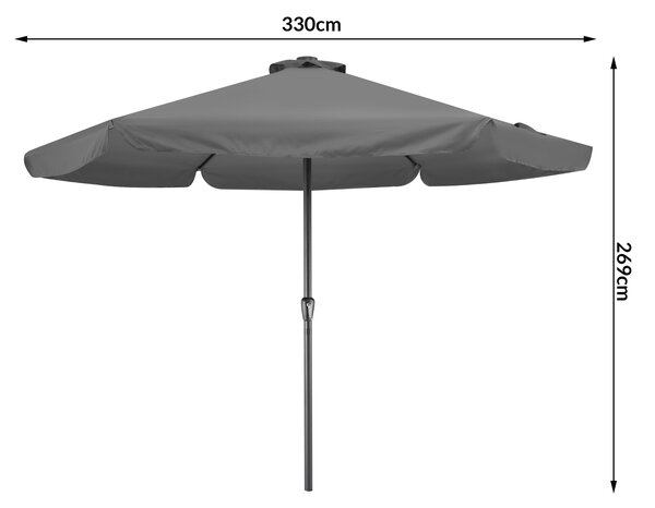 Kingsleeve® LED napernyő Athens Ø 330 cm - antracit