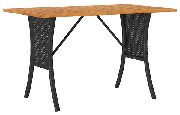 6 részes fekete polyrattan kerti ülőgarnitúra párnákkal