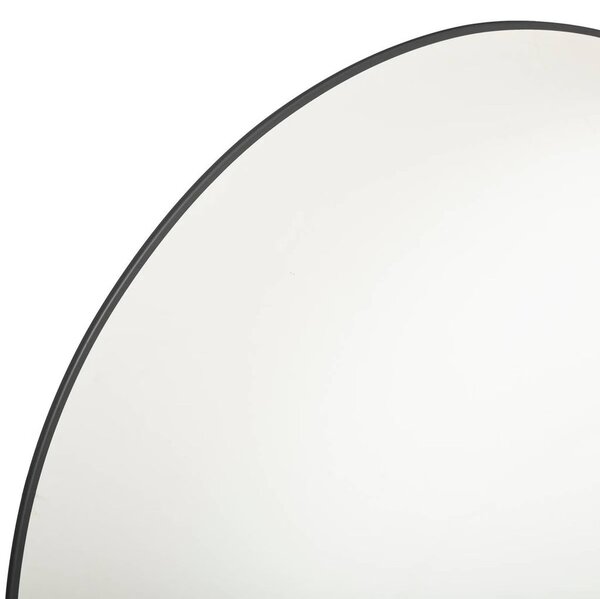 Kerek tükör fekete fém kerettel Ø 76 cm - AMBRE