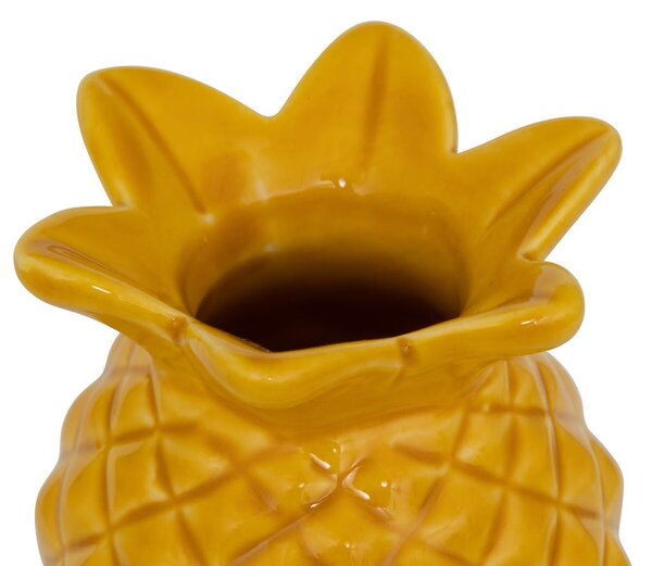 Ananász formájú váza, kerámia 10 cm, sárga - ANANA