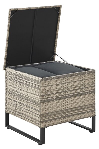 Juskys Santorini rattan kerti bútor szett - szürke